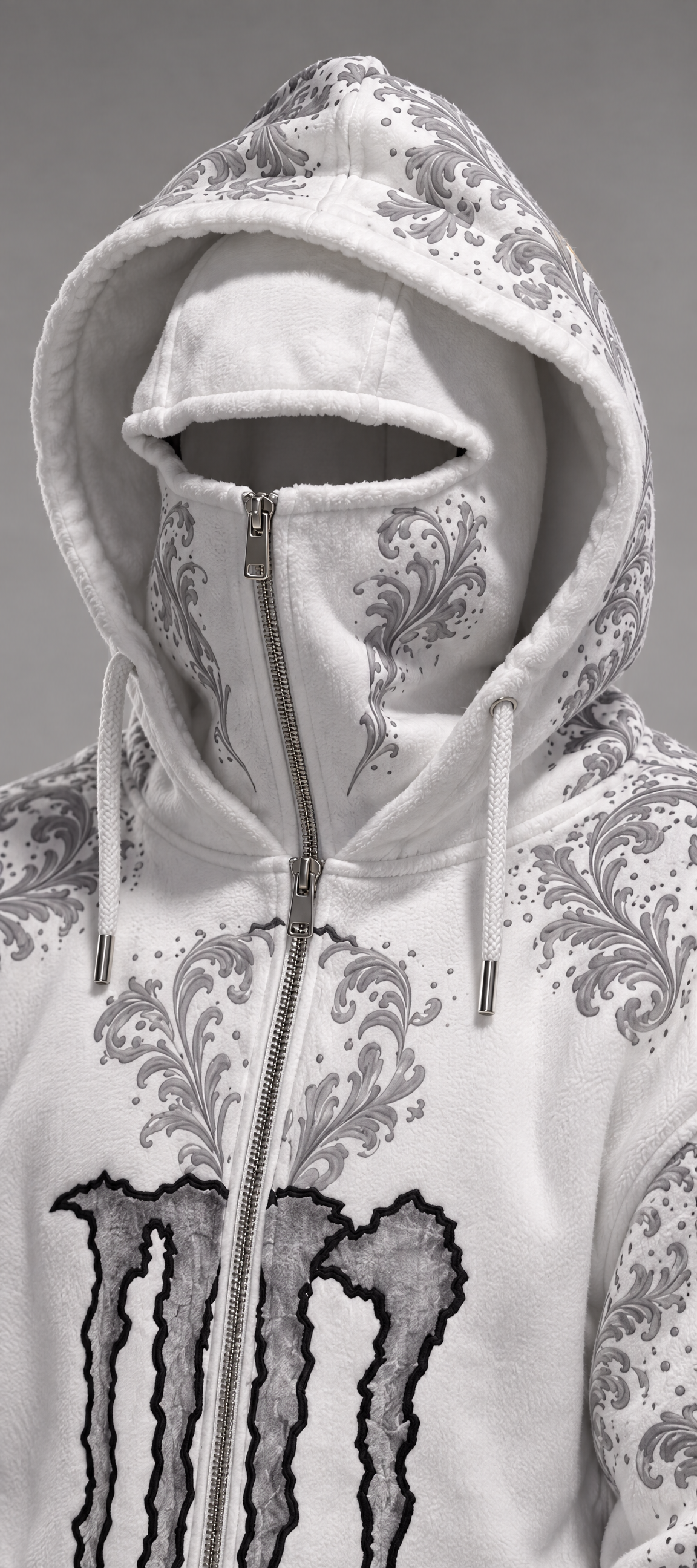Close-up of the fleece and stitching